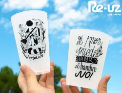 10º aniversário da FARTUKARTE, com copos reutilizáveis